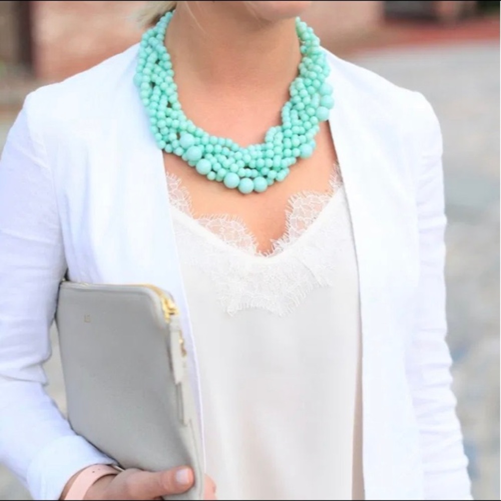 Baublebar Bubble Statement Necklace Mint Green - Picture 5 of 5
